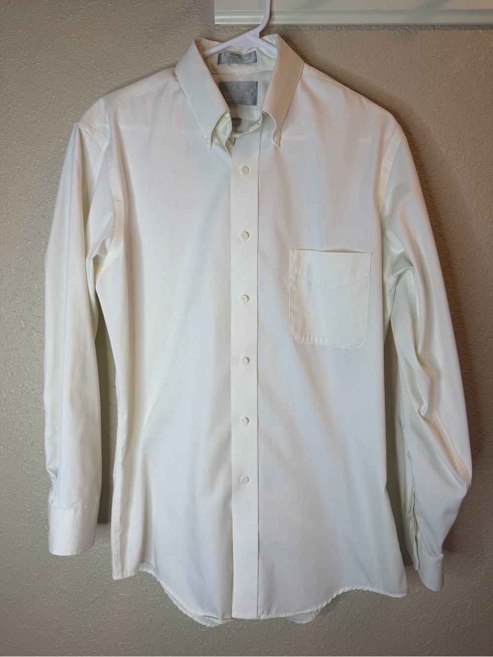 Men's White Button-Down Dress Shirt